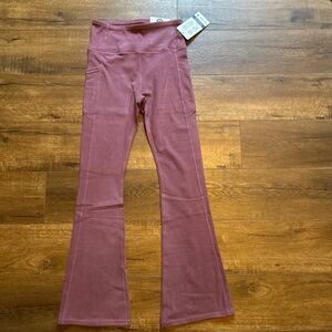 Pink Flared Leggings